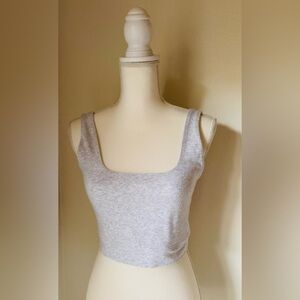 Abercrombie & Fitch Gray Women's Crop Tank Top | Size Medium